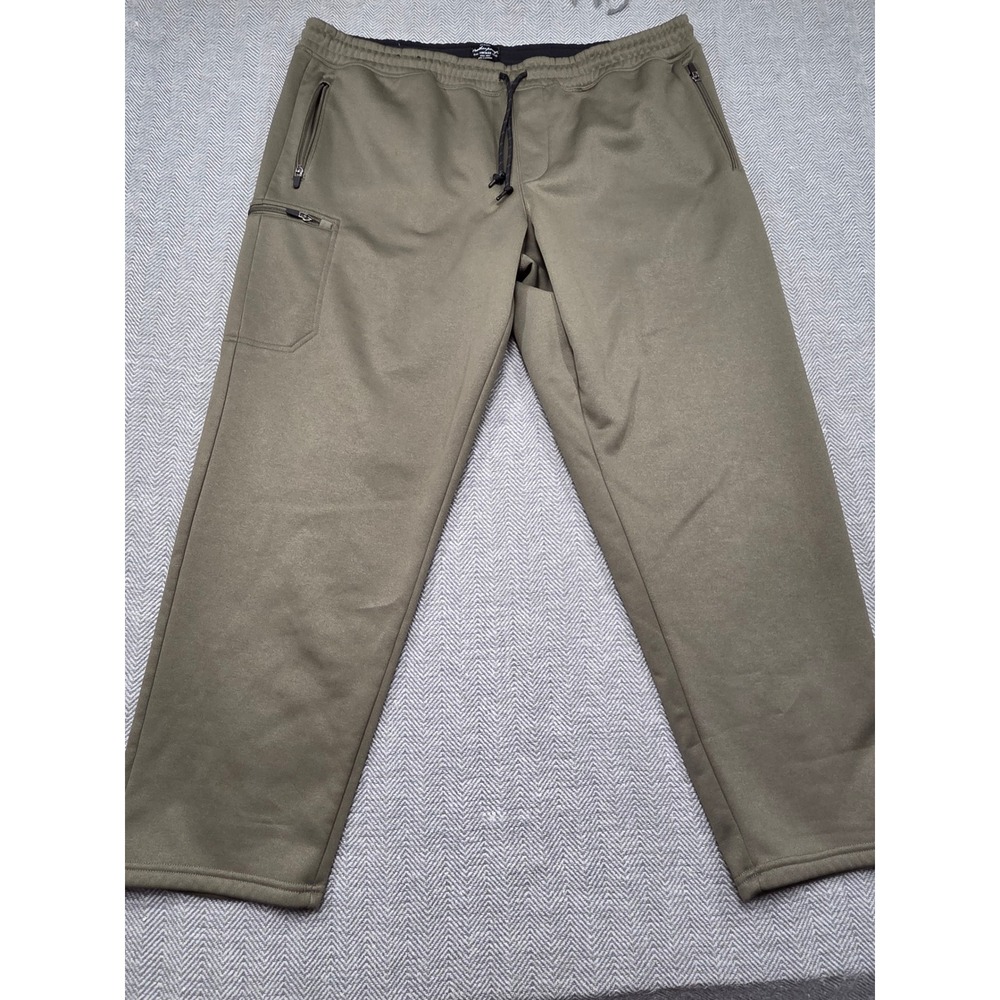 Weatherproof Vintage Mens XXL Olive Green Fleece Lined Relaxed Joggers 1912042‎